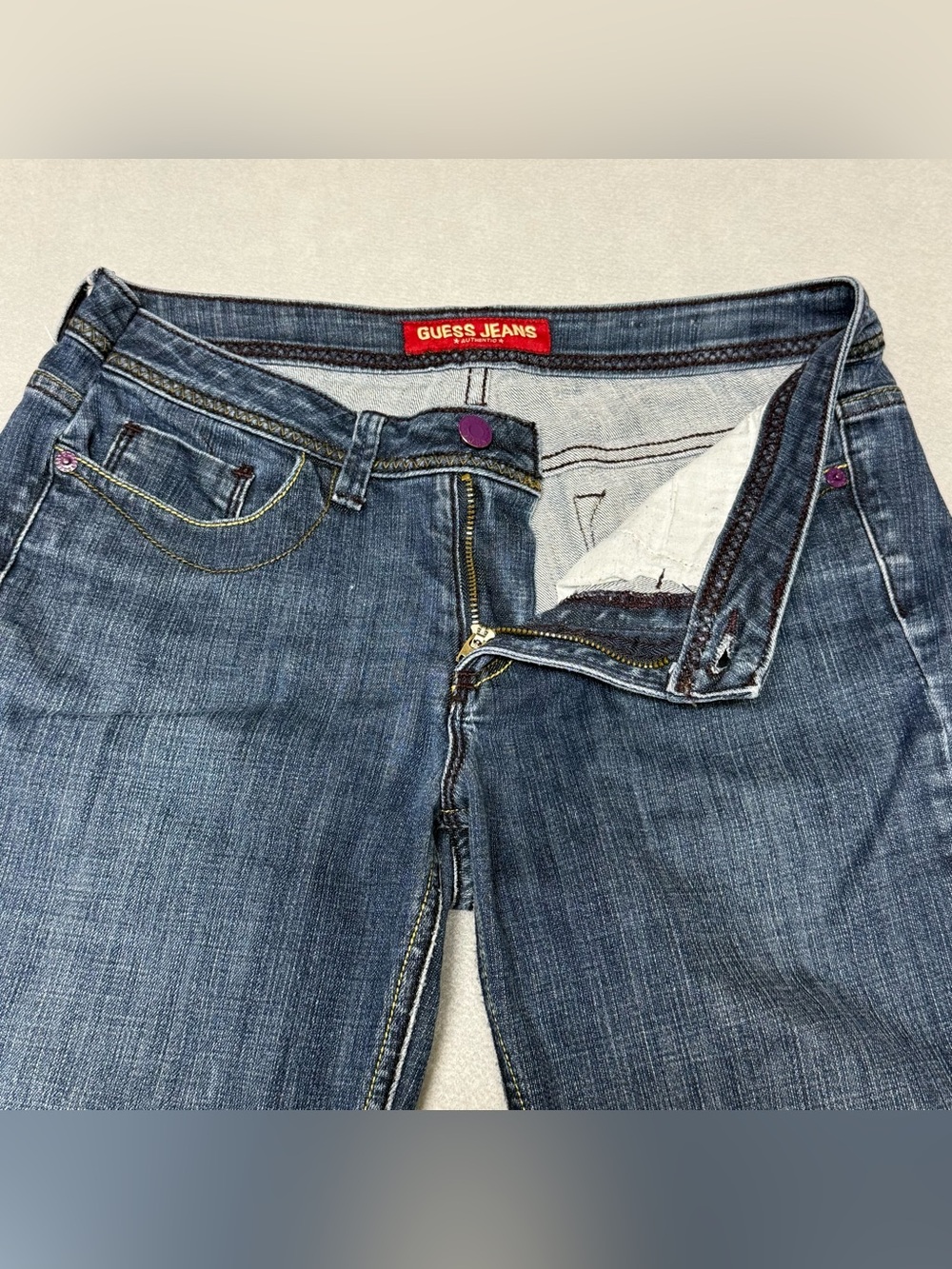 Guess jeans Women's Dark Blue Flared Jeans size 29 - Picture 7 of 13